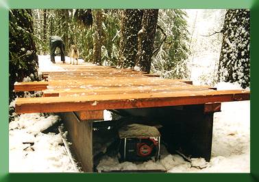 Decking Blum Creek Bridge.